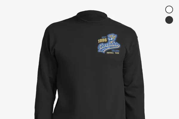 Sudaderas de cuello redondo bordadas