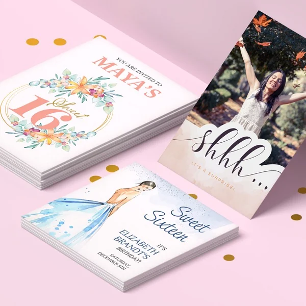 Invitaciones de los dulces dieciséis