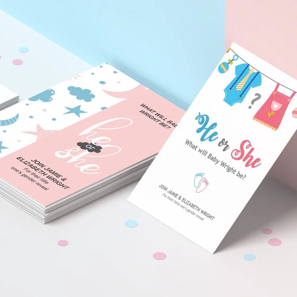 Invitaciones de revelación del bebé
