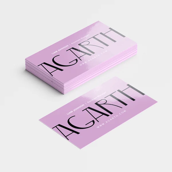 Tarjetas de visita brillantes